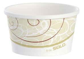 8OZ FLEXSTYLE SQUAT DSP PAPER  FOOD CONTAINER W/ SYMPHONY 