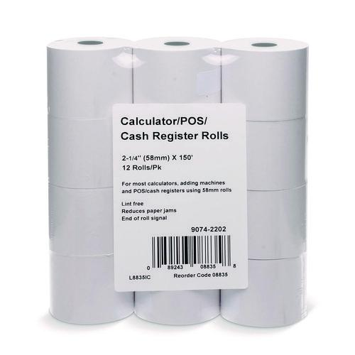 2-1/4"x 165' ADD ROLLS 3-1/8" DIA 12/PK 96/CS
