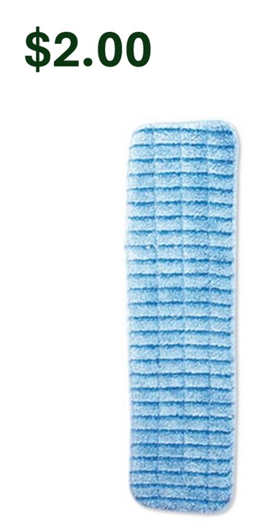 IMPLWBS18 Impact 18&quot;x5&quot;  Microfiber Blue Wet Mop 1/EA 