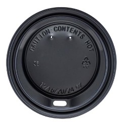JOVIALS DOUBLE-WALL POLYPRO  BLACK SIPPER LID FOR 10-24OZ 