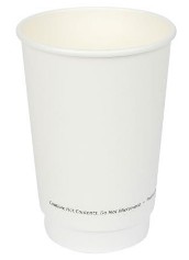JOVIALS 16OZ DOUBLE WALL WHITE  PAPER HOT CUP 500/CASE
