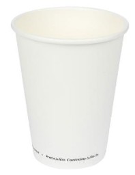 JOVIALS 12OZ SINGLE WALL WHITE  PAPER HOT CUP 1000/CASE