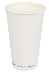 JOVIALS 16OZ SINGLE WALL WHITE  PAPER HOT CUP 1000/CASE