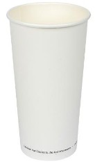 JOVIALS 20OZ SINGLE WALL WHITE  PAPER HOT CUP 500/CASE