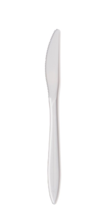 K6OW 6&quot; White Medium Weight  PolyPro Knife Bulk Pack 