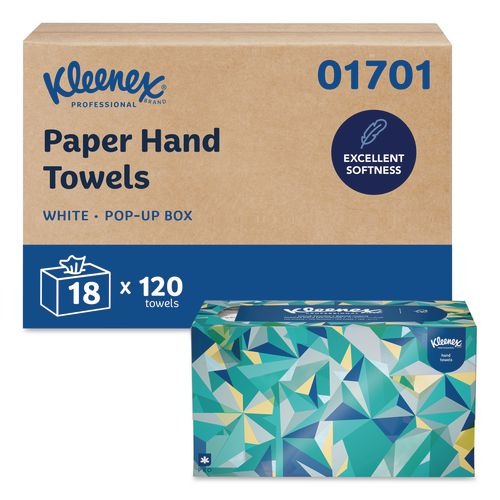 KLEENEX POPUP BOX HAND TOWEL 18/120'S