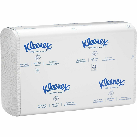 KLEENEX MULTIFOLD TOWEL WHITE  16/150