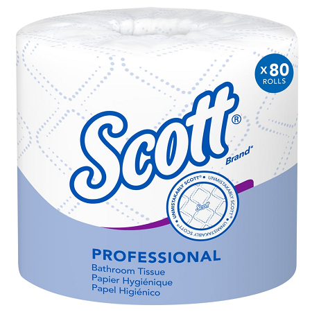 SCOTT 2-PLY TOILET PAPER 4"X4"  80/550 SHT