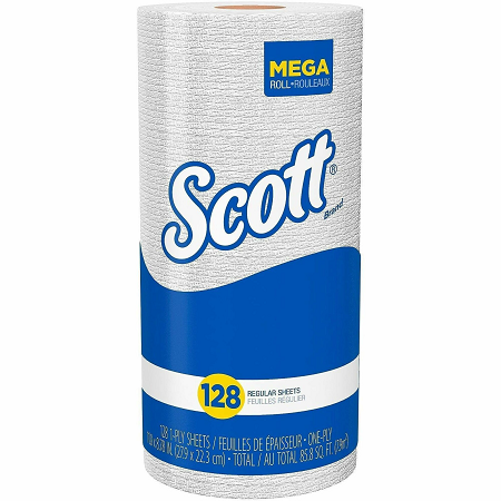 SCOTT HOUSEHOLD TOWELS 128/2-PLY SHTS 20RL/CS