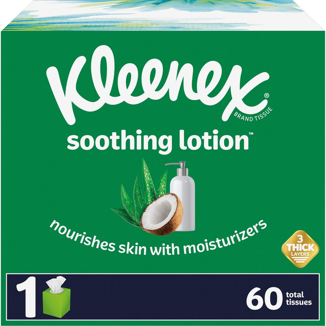 KLEENEX LOTION FACIAL TISSUE  3PLY WHITE 60 SHEETS/BX 