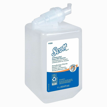SCOTT ANTIMICROBIAL FOAM SKIN CLEANSER CLEAR 1 LITER 6/CS