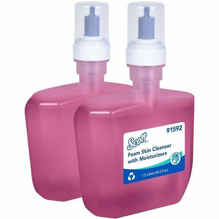 SCOTT FOAM SKIN CLEANSER WITH  MOISTURIZERS PINK 1 LITER 2/CS