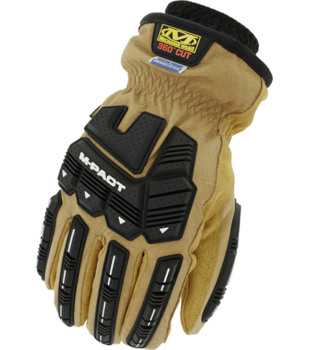GLOVE, S, BROWN, A9 CUT  RESISTANT COLD WORK LEATHER 