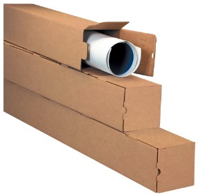 3" X 3" X 18" KRAFT SQUARE  ECT-32 MAILING TUBES 25/BUNDLE
