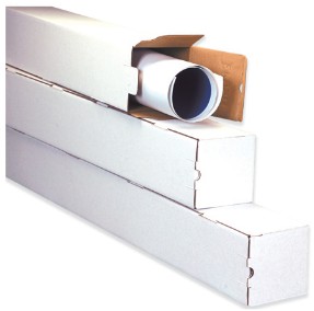 5" X 5" X 30" WHITE SQUARE  ECT-32 MAILING TUBES 25/BUNDLE