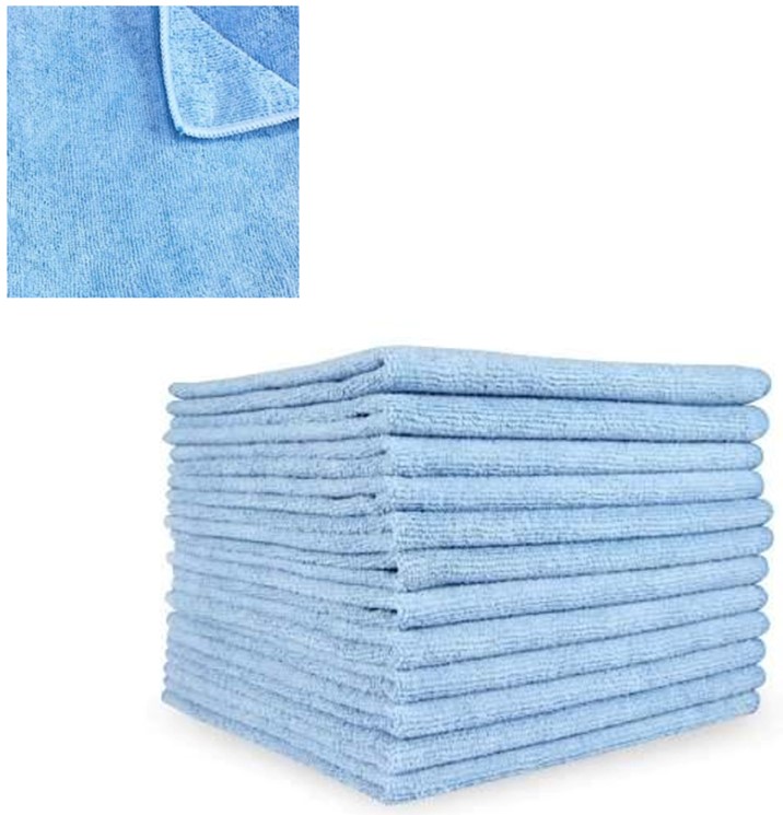 M915100B Monarch Brand 16&quot;x16&quot;  Blue Microfiber Cloths 12/Pack 