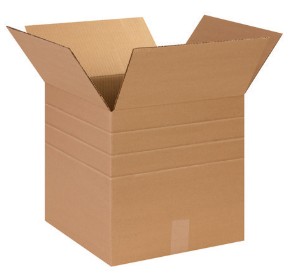 14x14x14 + 12"/10"/8" Fold  ECT-32 Multi-Depth Corrugated 