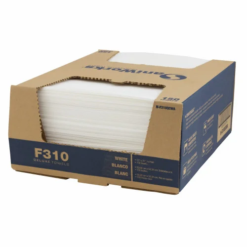 DELUXE TOWEL WHT 13X21 QF   DUAL DISP 150/CS
