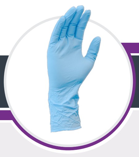 N-XL-8201 Ambitex 8Mil Blue  Powder Free 12&quot; Cuff Nitrile 