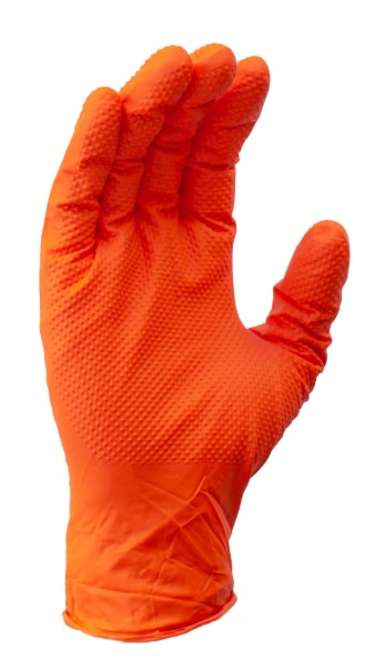 NXXL9201T Orange 8Mil Nitrile  Powder Free Glove w/ Extended 