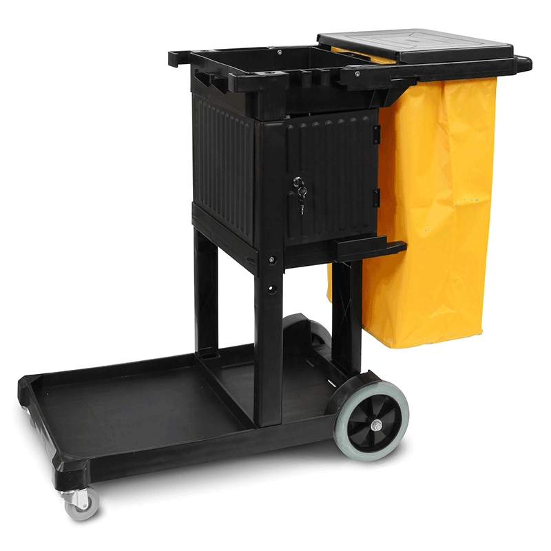 MAXIROUGH JANITOR CART WITH  LOCKING CABINET
