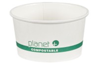 47PLFC12 12oz Planet+ PLA  Lined White Paper Food 