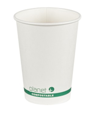 47PLFC32 32oz Planet+ PLA  Lined White Paper Food 