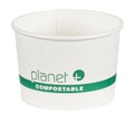 47PLFC8 8oz Planet+ PLA Lined  White Paper Food Container 