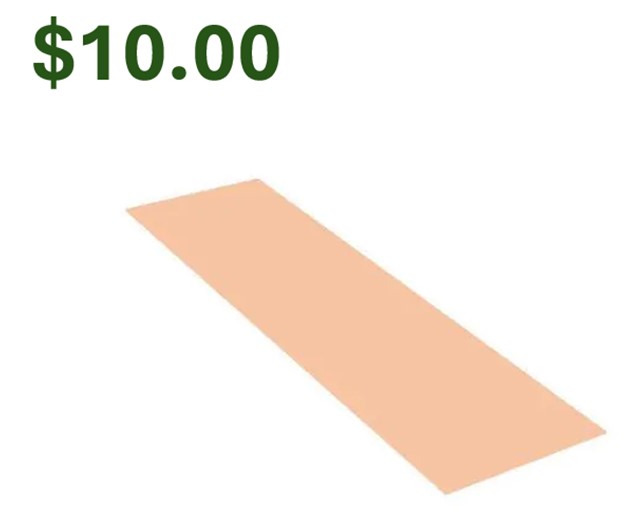8&quot;x30&quot; 40lb Steak Paper  Sheets Peach Color 1000/Cs