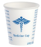 3OZ WAX COATED GRADUATED  MEDICAL PAPER COLD CUP 5000/CS