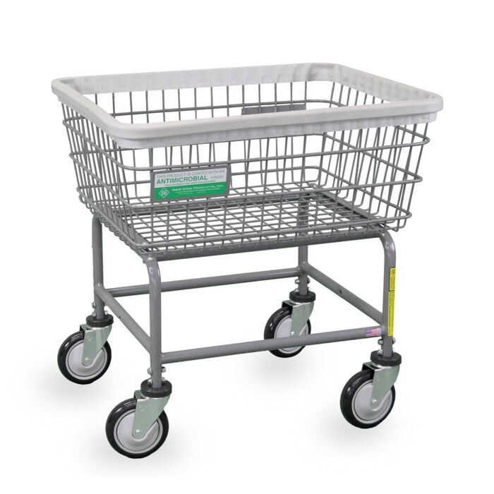 WIRE LAUNDRY CART STANDARD  26.5"L X 22"W X 11"D X 27"H