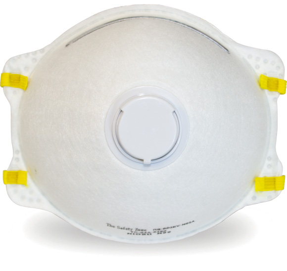 RS-920-EV-N95 White Respirator  Mask w/ Exhalation Valve NIOSH 