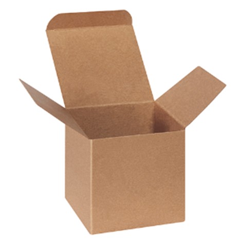 RTC61 4"x4"x4" Kraft Reverse  Tuck Folding Cartons 250/Case