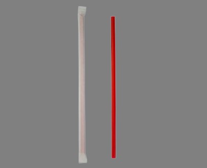 SG108IWR/C1218 7.75&quot; Giant Red 
PolyPro Individually Wrapped 
Straw 300/Bx 24Bx/Cs