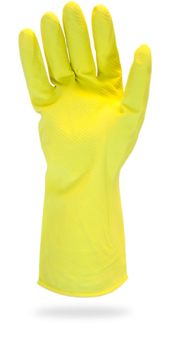 MEDIUM YELLOW FLOCK LINED  LATEX CHLORINATED 20MIL