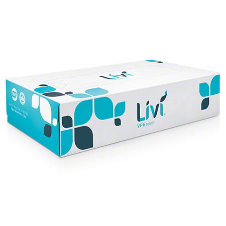 FACIAL TISSUE WHITE 2PLY  30/100 FLAT BOX LIVI VPG 