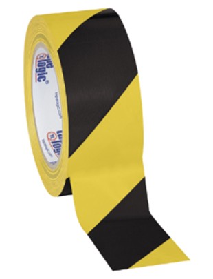 T9236BY 2"x36Yd Black/Yellow  Tape Logic 7Mil Striped Vinyl 