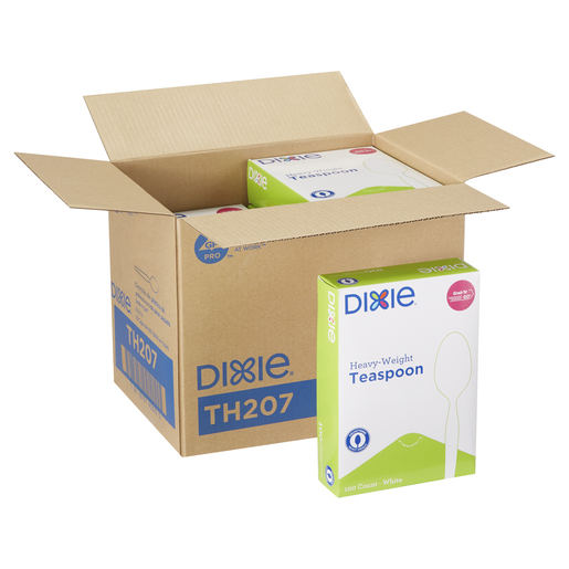 HEAVY WEIGHT DISPOSIBLE,  PLASTIC TEASPOON GRAB-N-GO BY 