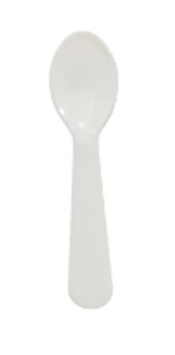00080-0222 Light Weight 3&quot;  PolyStyrene White Taster Spoon 