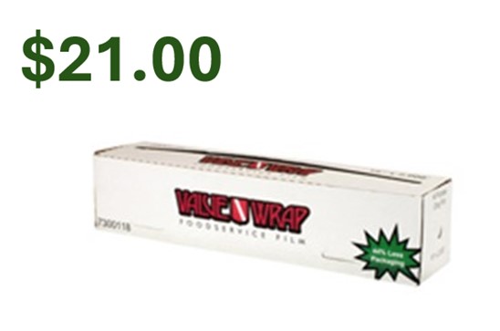 VW242/7300124 24&quot;x2000&#39; Value  Wrap in Cutter Box 1/Rl 