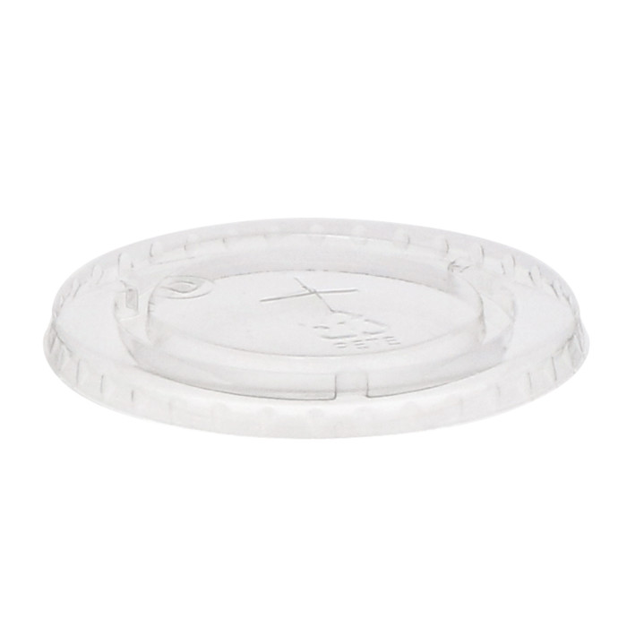 YLP32C Clear EarthChoice RPET  Flat Lid w/ Straw Slot 975/Cs 