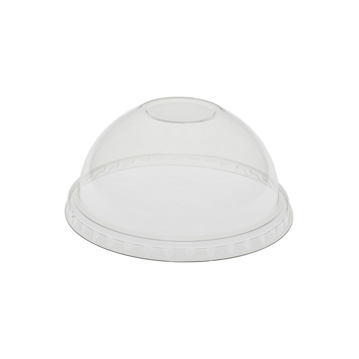 YPDL24CNH Clear EarthChoice  RPET Dome Lid w/ No Hole 1.75&quot; 
