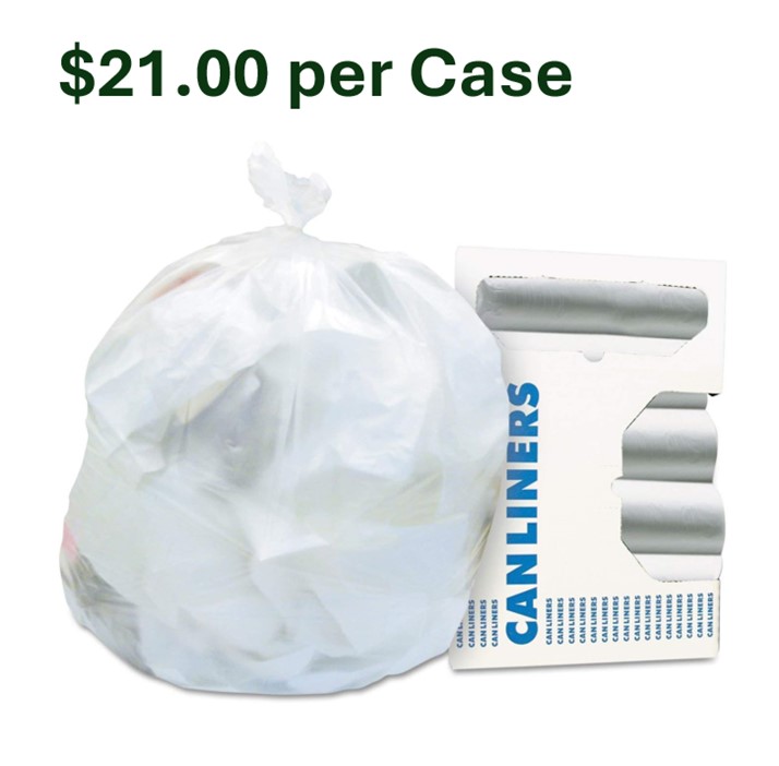 Z8648VNR01 16Mic 43x48 Natural  56Gal Can Liner 200/Case