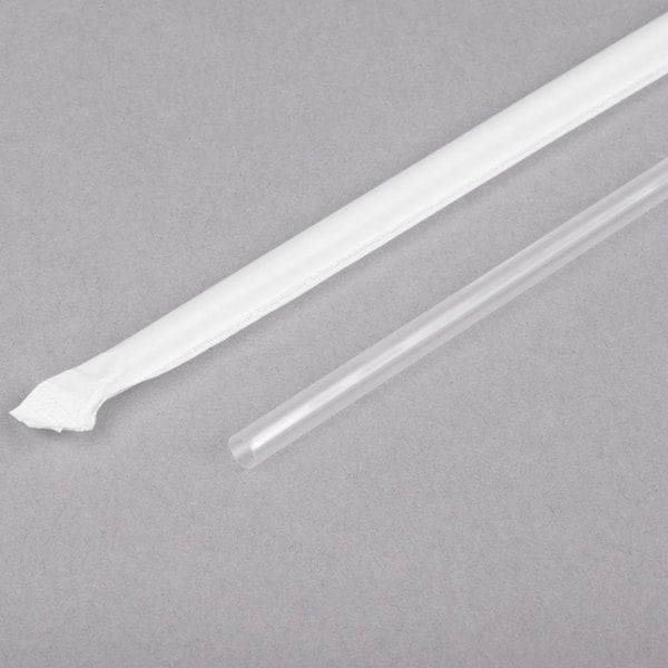 BWKJSTW775CLR Jumbo 7.75&quot; 
Clear Wrapped PolyPro Straw 
500/Bx 24Bx/Cs