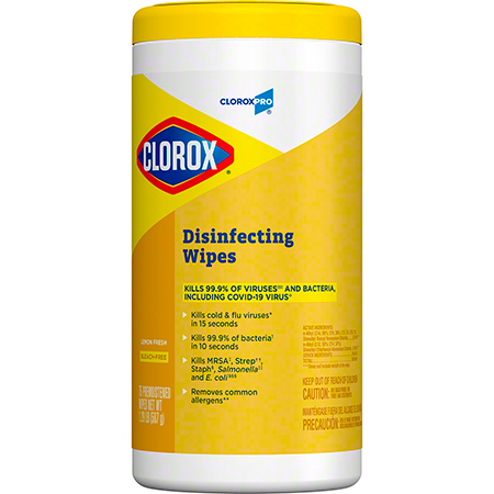 DISINFECTING WIPES 7 x 8 LEMON  FRESH 75 COUNT 6/CS