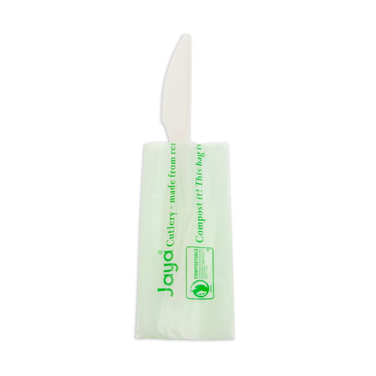 CPLA001-INV 6&quot; Indiv. Wrapped 
Knife - Asean Stalkmarket 
Compostable 750/CS