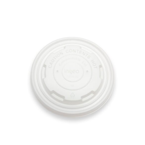 12oz Food Container Lid 
(PLFCLID) Compostable 500/CS
