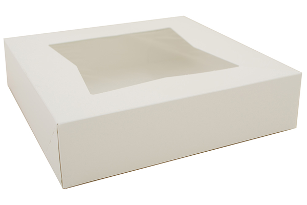 SOUTHERN CHAMPION PAPERBOARD  BAKERY BOX W/WINDOW, WHITE, 