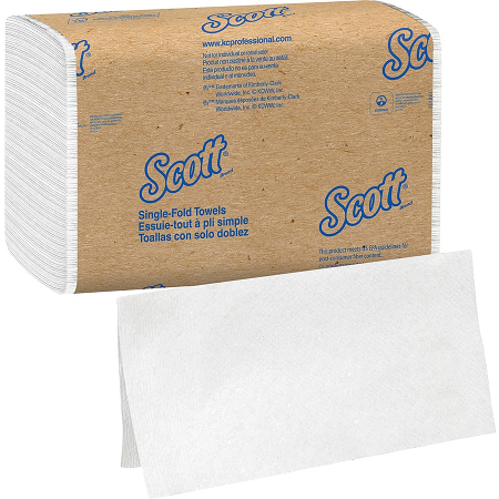 SCOTT ESSENTIAL SINGLEFOLD  TOWEL WHITE 16/250